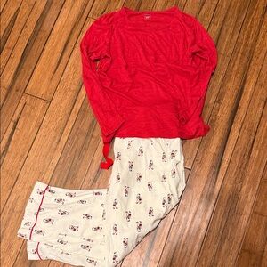 Aerie XL Pajama Pants with New Gap XL Red Top